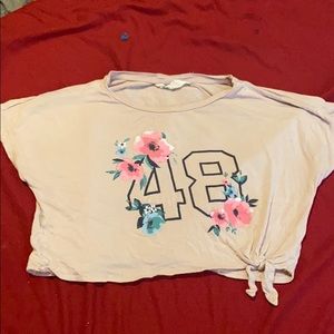 Baby pink H&M crop top never worn
